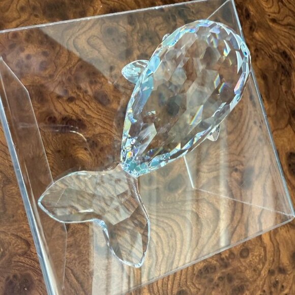 Swarovski 1987 Whale Silver Crystal 7628 NR 80 014483 With Box - Picture 7 of 10